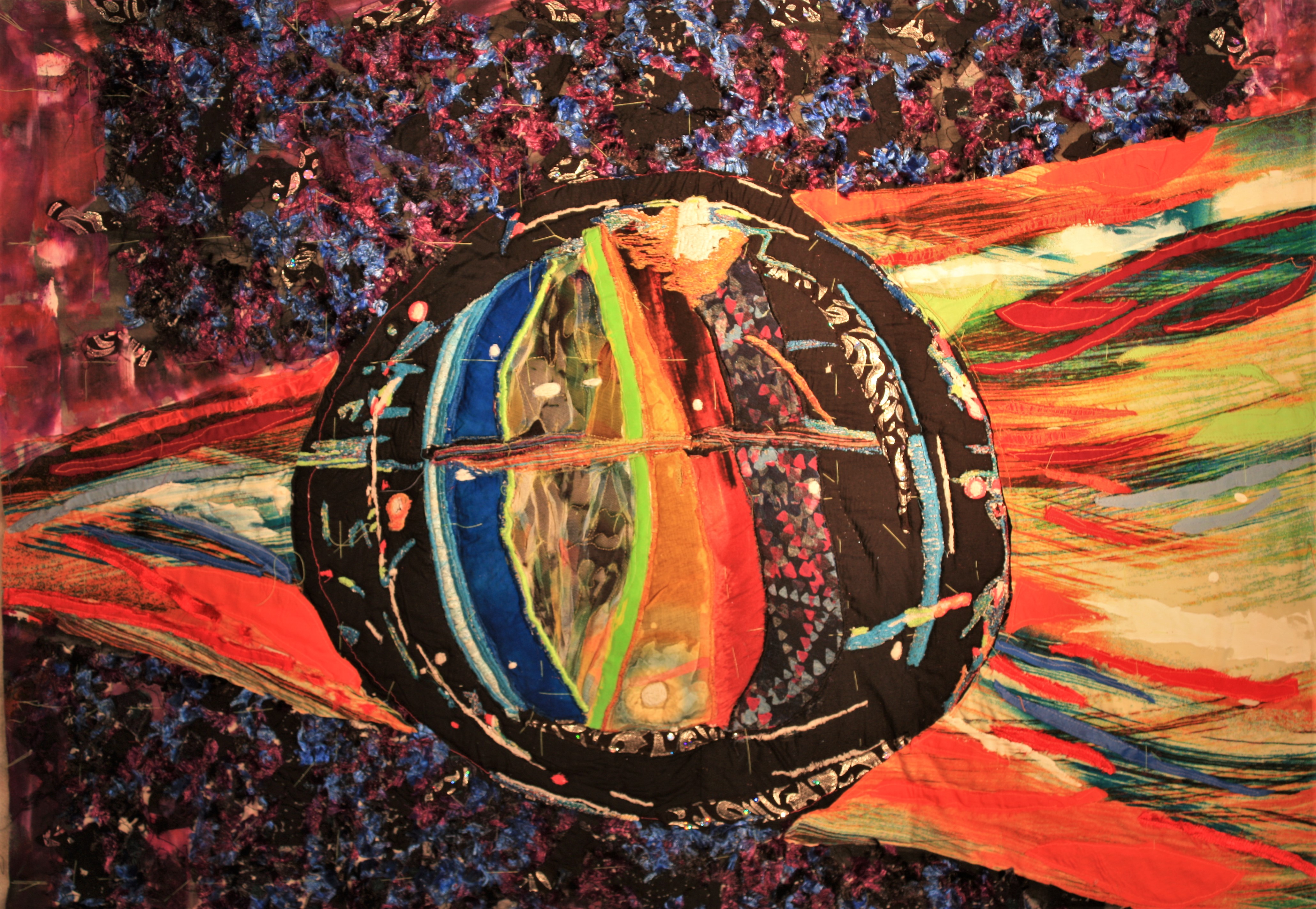 Drop of Light — art quilt by Enid Viljoen, fibre artist